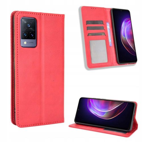 Étui Portefeuille À Fermeture Magnétique En Cuir Pu Pour Vivo V21 4g/5g
