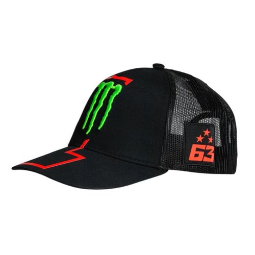 Casquette Trucker Pecco Bagnaia Monster Energy 1 Moto Gp Officiel Adulte Taille Unique Noir