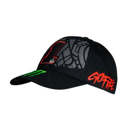 Casquette Pecco Bagnaia 63 Monster Energy Gofree Moto Gp Officiel Adulte Taille Unique Noir