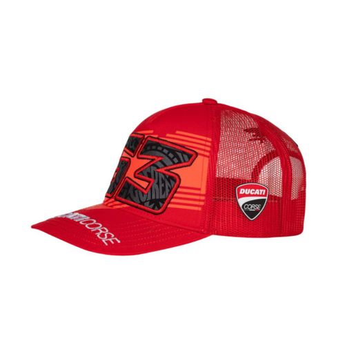 Casquette Trucker 63 Pecco Bagnaia Ducati Corse Moto Gp Officiel Adulte Taille Unique Rouge