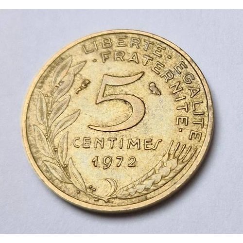 Pièce De Monnaie 5 Centimes Marianne 1972 République Française