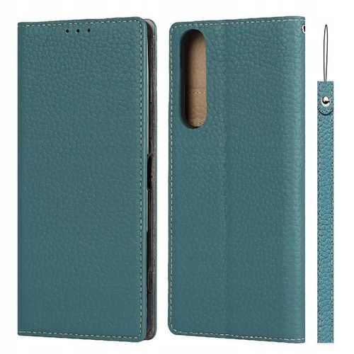 Étui À Rabat Pour Sony Xperia 1 Ii Avec Dragonne Et Motif Litchi