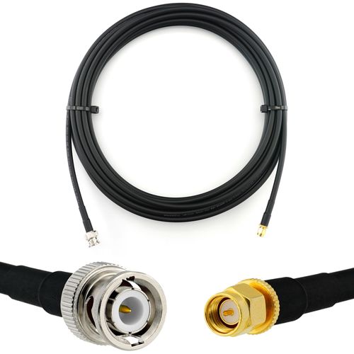 BNC mâle vers SMA mâle 7m câble coaxial - cable d'extension HF240 (LMR 240 équivalent) etanche - rallonge BNC SMA pour Antenne CB Radio Amateur Sans fil Radio WIFI adaptateur UHF VHF