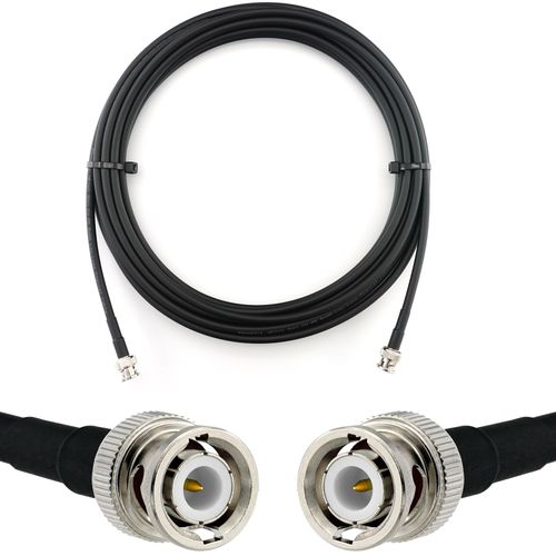 BNC mâle vers BNC mâle 7m câble coaxial - cable d'extension HF240 (LMR 240 équivalent) etanche - rallonge BNC pour Antenne CB Radio Amateur Sans fil Radio WIFI adaptateur UHF VHF