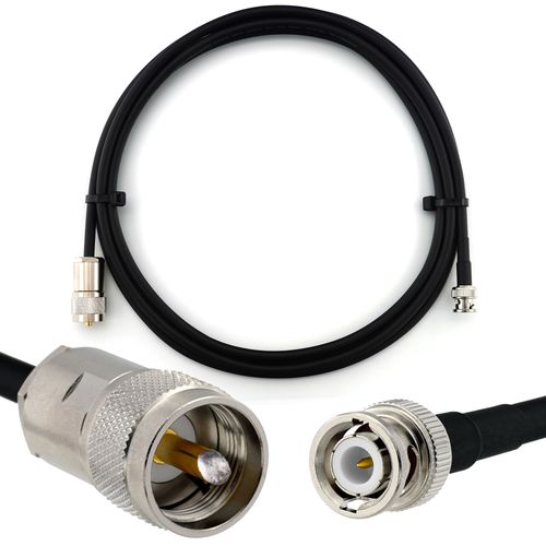 BNC mâle vers PL259 3m câble coaxial - cable d'extension HF240 (LMR 240 équivalent) etanche - rallonge BNC PL pour Antenne CB Radio Amateur Sans fil Radio WIFI adaptateur UHF VHF