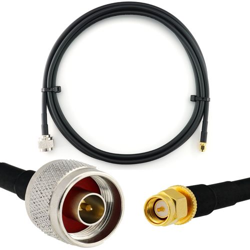 N mâle vers SMA mâle 1m Cable Coaxial - câble d'extension HF240 (LMR 240 équivalent) rallonge etanche - pour Routeur WIFI Radio Antenne LTE Amplificateur GSM 4G 5G 6G LTE Hotspot