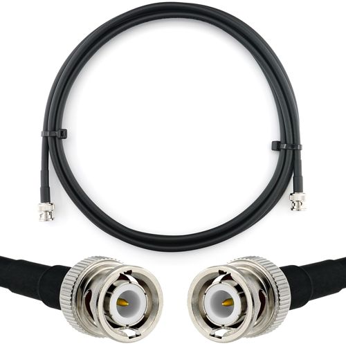 BNC mâle vers BNC mâle 1m câble coaxial - cable d'extension HF240 (LMR 240 équivalent) etanche - rallonge BNC pour Antenne CB Radio Amateur Sans fil Radio WIFI adaptateur UHF VHF