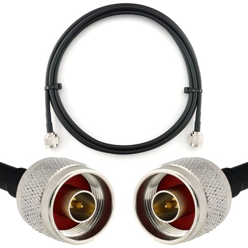 N mâle vers N mâle 1m Cable Coaxial - câble d'extension HF240 (LMR 240 équivalent) rallonge etanche - pour Routeur WIFI Radio Antenne LTE Amplificateur GSM 4G 5G 6G LTE Hotspot
