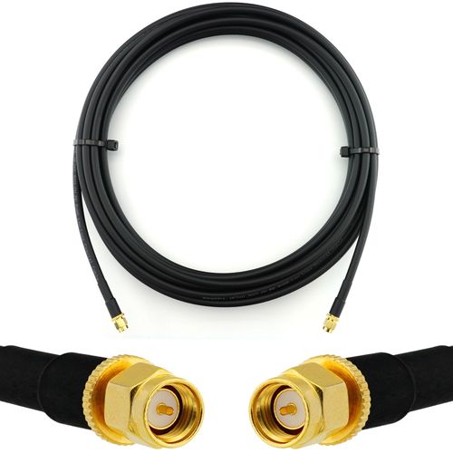 SMA mâle vers SMA mâle 10m Cable Coaxial - câble d'extension HF240 (LMR 240 équivalent) rallonge etanche - pour Routeur WIFI Radio Antenne LTE Amplificateur GSM 4G 5G 6G LTE Hotspot