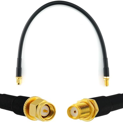 SMA mâle vers SMA femelle 30cm Cable Coaxial - câble d'extension HF240 (LMR 240 équivalent) rallonge etanche - pour Routeur WIFI Radio Antenne LTE Amplificateur GSM 4G 5G 6G LTE Hotspot