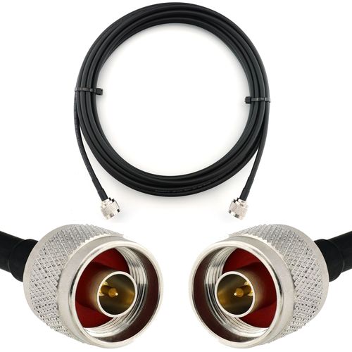 N mâle vers N mâle 10m Cable Coaxial - câble d'extension HF240 (LMR 240 équivalent) rallonge etanche - pour Routeur WIFI Radio Antenne LTE Amplificateur GSM 4G 5G 6G LTE Hotspot