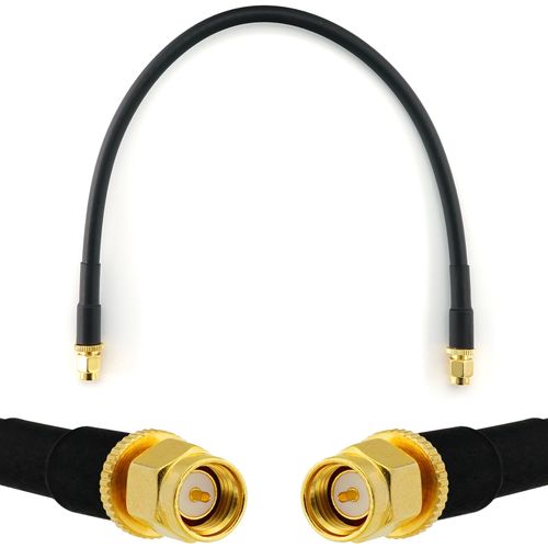 SMA mâle vers SMA mâle 30cm Cable Coaxial - câble d'extension HF240 (LMR 240 équivalent) rallonge etanche - pour Routeur WIFI Radio Antenne LTE Amplificateur GSM 4G 5G 6G LTE Hotspot
