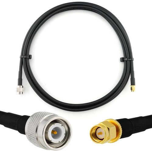 TNC mâle vers SMA mâle 2m câble coaxial - cable d'extension HF240 (LMR 240 équivalent) etanche - rallonge TNC SMA pour Antenne CB Radio Amateur Sans fil Radio WIFI adaptateur UHF VHF