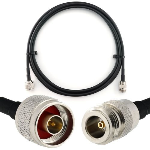 N mâle vers N femelle 3m Cable Coaxial - câble d'extension HF240 (LMR 240 équivalent) rallonge etanche - pour Routeur WIFI Radio Antenne LTE Amplificateur GSM 4G 5G 6G LTE Hotspot