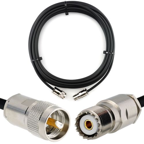 PL259 vers SO239 7m UHF Câble coaxial - câble d'extension HF240 (LMR 240 équivalent) etanche - rallonge pour HAM cable antenne CB Radio Analyseur Tosmetre Marine RF VHF Cibi SDR Radio Amateur