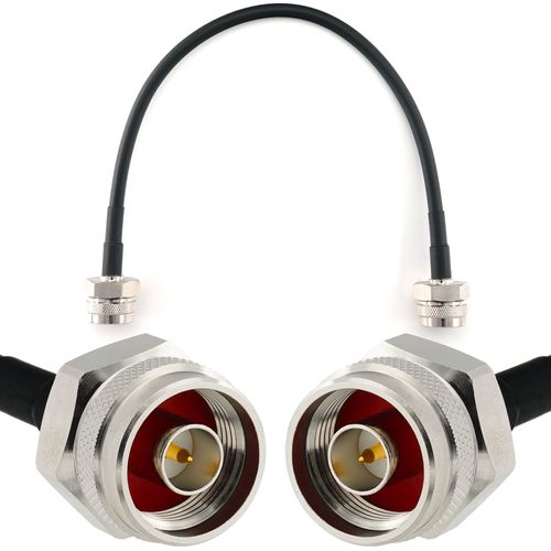 N mâle vers N mâle Hex 30cm Cable Coaxial - câble d'extension HF240 (LMR 240 équivalent) rallonge etanche - pour Routeur WIFI Radio Antenne LTE Amplificateur GSM 4G 5G 6G LTE Hotspot