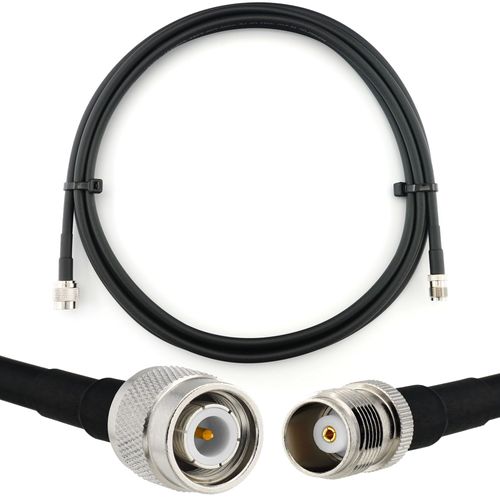 TNC mâle vers TNC femelle 1m câble coaxial - cable d'extension HF240 (LMR 240 équivalent) etanche - rallonge TNC pour Antenne CB Radio Amateur Sans fil Radio WIFI adaptateur UHF VHF