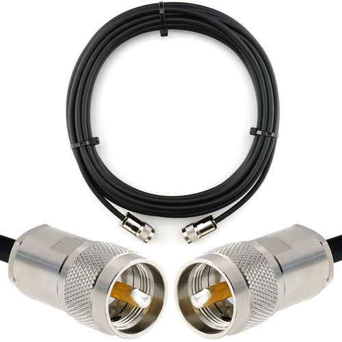 PL259 10m UHF Câble coaxial - câble d'extension HF240 (LMR 240 équivalent) etanche - rallonge pour HAM cable antenne CB Radio Analyseur Tosmetre Marine RF VHF Cibi SDR Radio Amateur