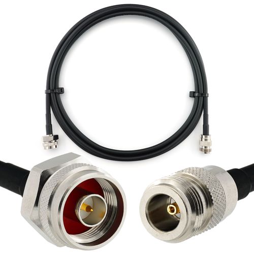 N mâle Hex vers N femelle 3m Cable Coaxial - câble d'extension HF240 (LMR 240 équivalent) rallonge etanche - pour Routeur WIFI Radio Antenne LTE Amplificateur GSM 4G 5G 6G LTE Hotspot