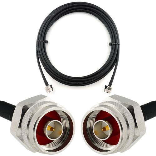 N mâle vers N mâle Hex 7m Cable Coaxial - câble d'extension HF240 (LMR 240 équivalent) rallonge etanche - pour Routeur WIFI Radio Antenne LTE Amplificateur GSM 4G 5G 6G LTE Hotspot