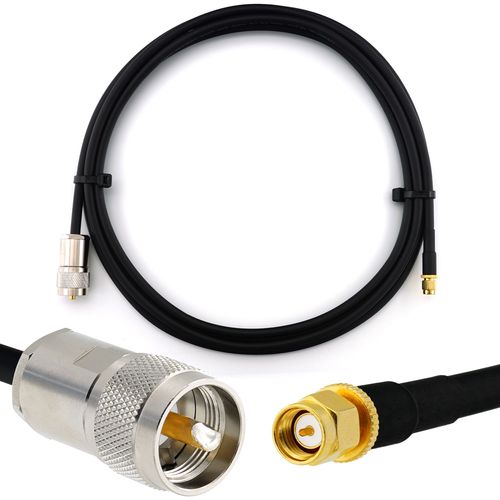 PL259 vers SMA mâle 3m UHF Câble coaxial - câble d'extension HF240 (LMR 240 équivalent) etanche - rallonge pour HAM cable antenne CB Radio Analyseur Tosmetre Marine RF VHF Cibi SDR Radio Amateur