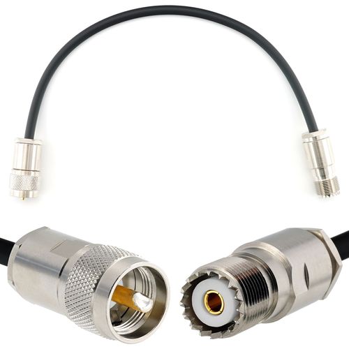 PL259 vers SO239 30cm UHF Câble coaxial - câble d'extension HF240 (LMR 240 équivalent) etanche - rallonge pour HAM cable antenne CB Radio Analyseur Tosmetre Marine RF VHF Cibi SDR Radio Amateur