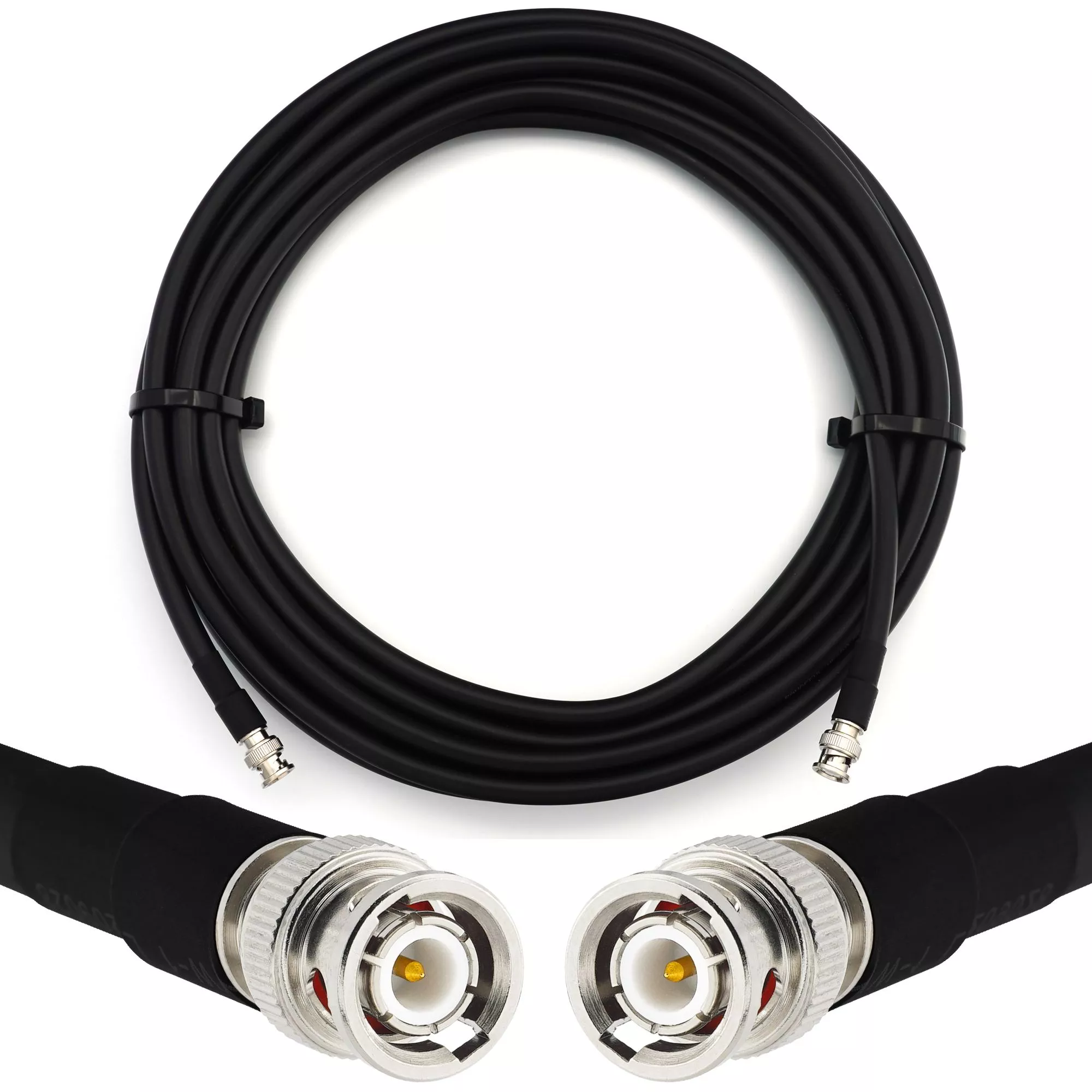 25m BNC mâle à BNC mâle UHF Câble coaxial RG214 Extension coaxiale ...