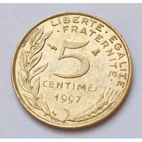 Pièce De Monnaie 5 Centimes Marianne 1997 République Française