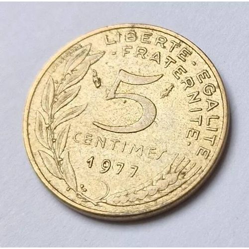 Pièce De Monnaie 5 Centimes Marianne 1977 République Française