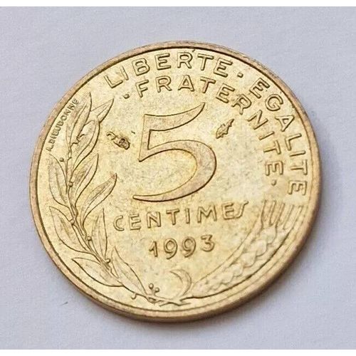 Pièce De Monnaie 5 Centimes Marianne 1993 République Française