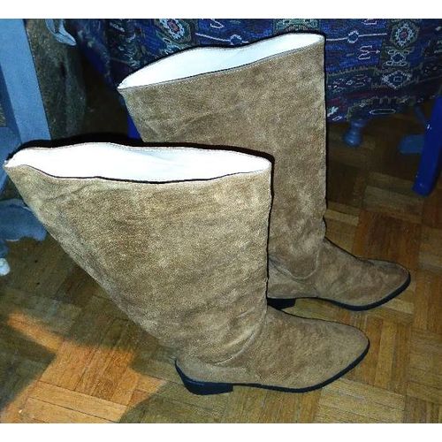 Magnifiques Bottes Hautes En Suedine T41