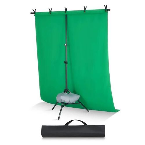 Support Toile de Fond-VEVOR-154 x 198 cm-Kit Support Fond Photo Réglable-Portable-avec 3 Barres Transversales