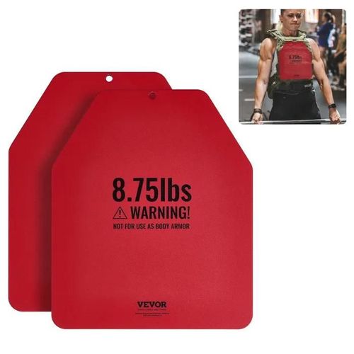 Plaques Lestées Pour Gilet Lesté-Vevor-Paires De 3,97 Kg-Plaques De Poids Pour Gilet, En Acier De Qualité Supérieure