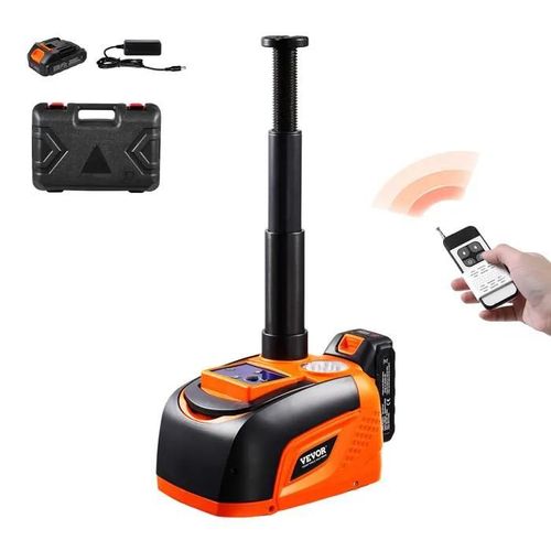 Cric Électrique pour Voitures 5 T-VEVOR-Outil Démonte-Pneu Portable avec Lumière LED et Télécommande