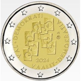 2 Euros Commémorative Finlande 2024 Élections Et Démocratie Unc