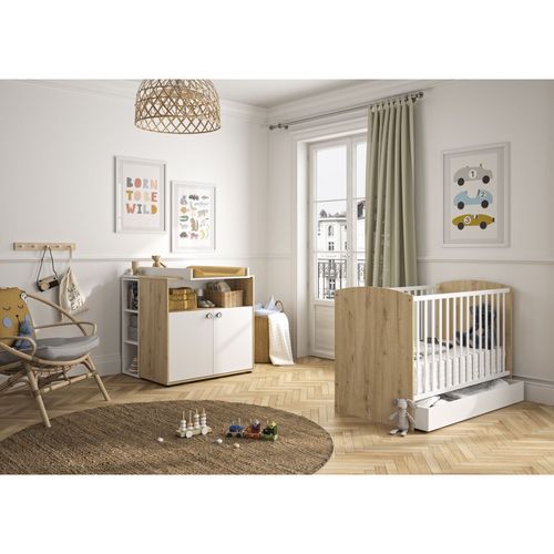 Duo Chambre Arthur - Lit 60/120cm + Commode - Galipette