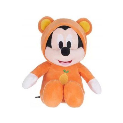 Peluche Mickey En Grenouillere Orange 35 Cm - Pyjama - Set Doudou Enfant + 1 Carte Tigre