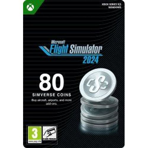 Microsoft Flight Simulator 2024 - 80 Simverse Coins (Extension/Dlc) - Jeu En Téléchargement