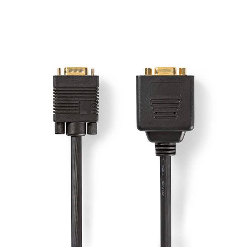 Câble VGA | VGA Mâle | 2x VGA femelle | Plaqué or | Résolution maximale : 1280x768 | 0,20 m | Rond | Un