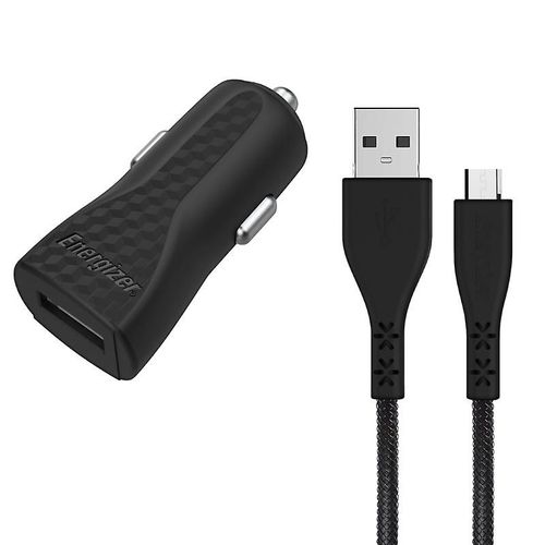 Energizer Hardcase - Chargeur De Voiture Usb-A 1a + Câble Micro Usb (Noir)