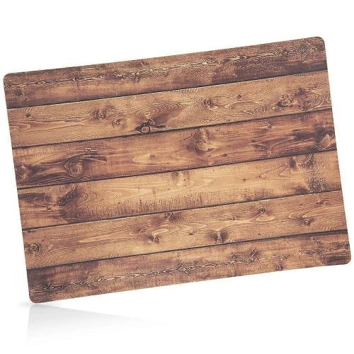Tapis de cuisine rectangulaire en plastique imitation bois pour une table élégante