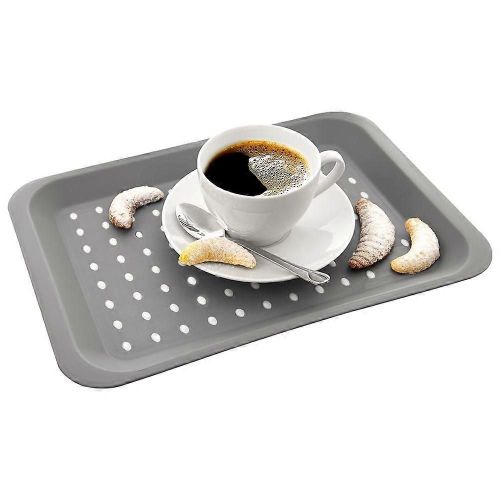 Plateau De Cuisine Rectangulaire En Matériau Gris Antidérapant De Haute Qualité