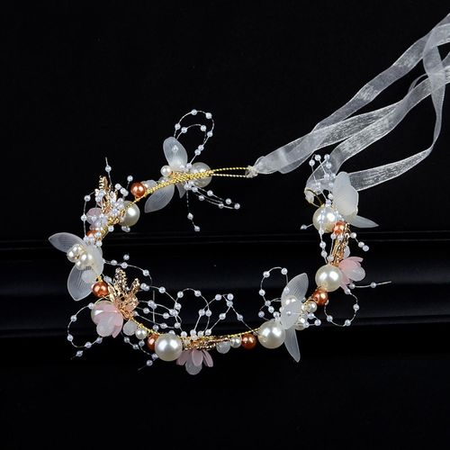 Jusch Enfants Tête Fleurs Ornements Filles Couronne Tête Fille Fleurs Princesse Forest Girl Série--Rose, Wz-652r