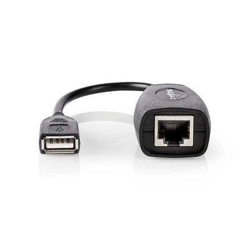 Câble USB actif | Câble USB 1.1 | USB-A mâle | RJ45 Femelle | 12 Mbit/s | 0,20 m | Rond | Plaqué nickel | Chlorure de polyvinyle