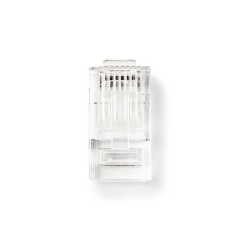 Connecteur RJ45 | Mâle | UTP solide CAT5 | Droit | Plaqué or | 10 pièces. | PVC | Transparent | Boîte