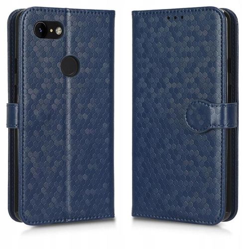 Étui Portefeuille En Cuir Pour Google Pixel 3a Xl Avec Fermoir À Motif Géométrique