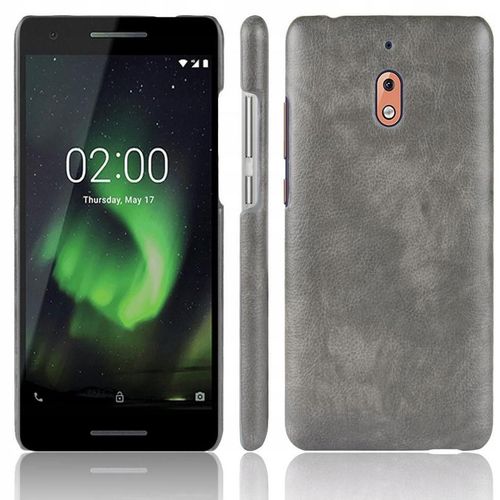 Coque Rétro Pour Nokia 2.1 Motif Litchi Compatible Anti-Rayures
