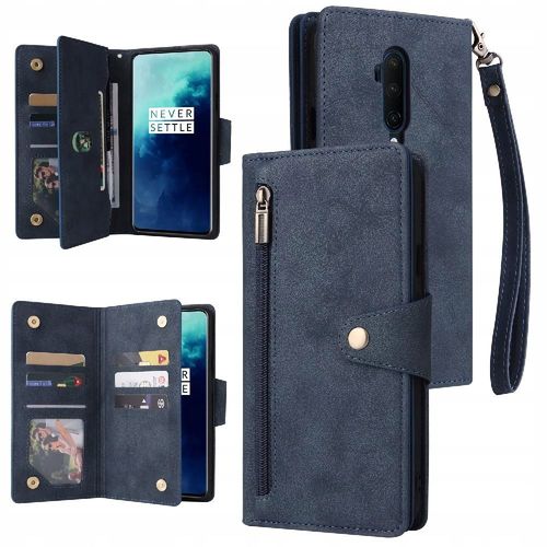 Étui Pour Oneplus 7t Pro Avec Dragonne Et Support Magnétique En Cuir Pour
