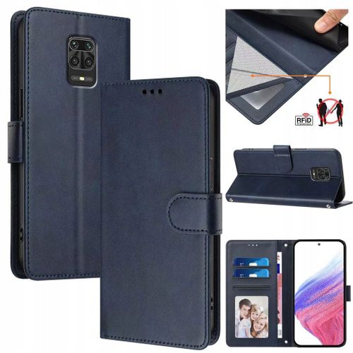 Étui En Cuir Avec Poche Rfid Pour Xiaomi Redmi Note 9s/Note 9 Pro