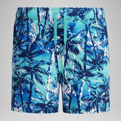 Short De Bain Garçon 33 Cm Imprimé Bleu